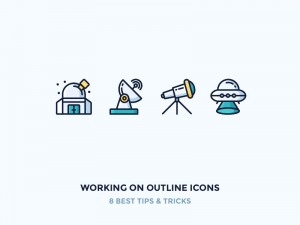 space-outline-icons