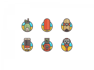 summer icon set