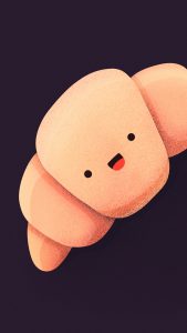 croissant phone wallpaper iconutopia
