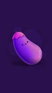 eggplant phone wallpaper iconutopia