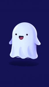 ghost phone wallpaper iconutopia